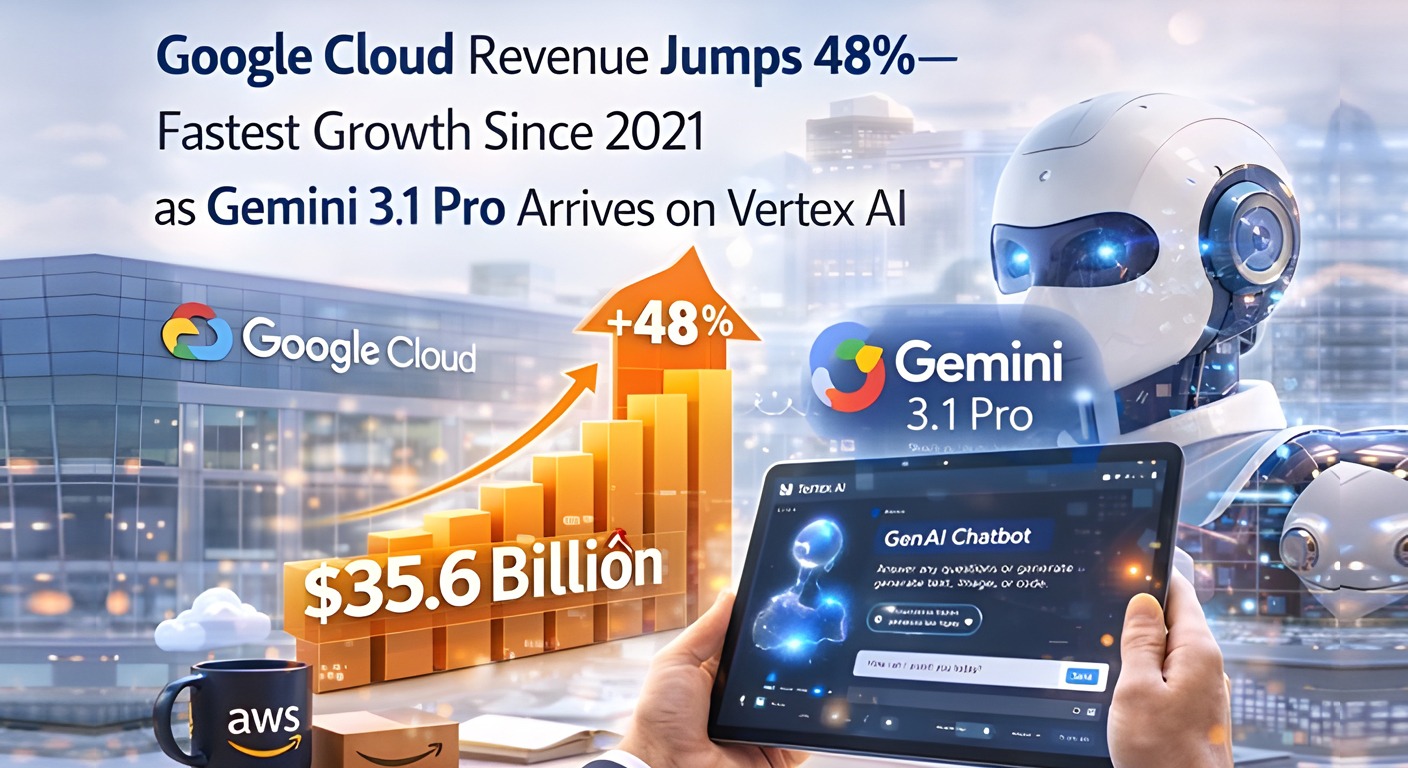 Google Cloud Revenue Jumps 48% — Fastest Growth Since 2021 as Gemini 3.1 Pro Arrives on Vertex AI