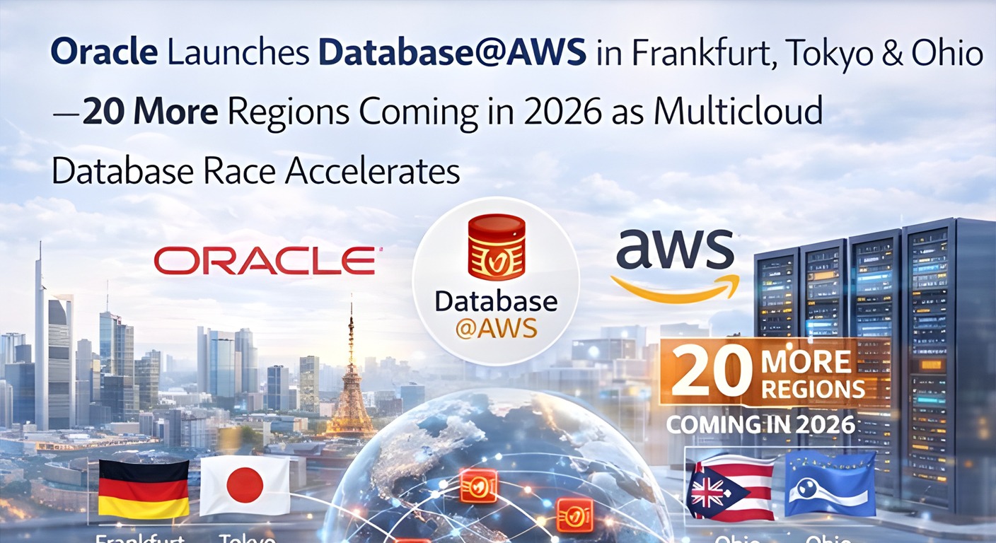 Oracle Launches Database@AWS in Frankfurt, Tokyo & Ohio — 20 More Regions Coming in 2026 as Multicloud Database Race Accelerates