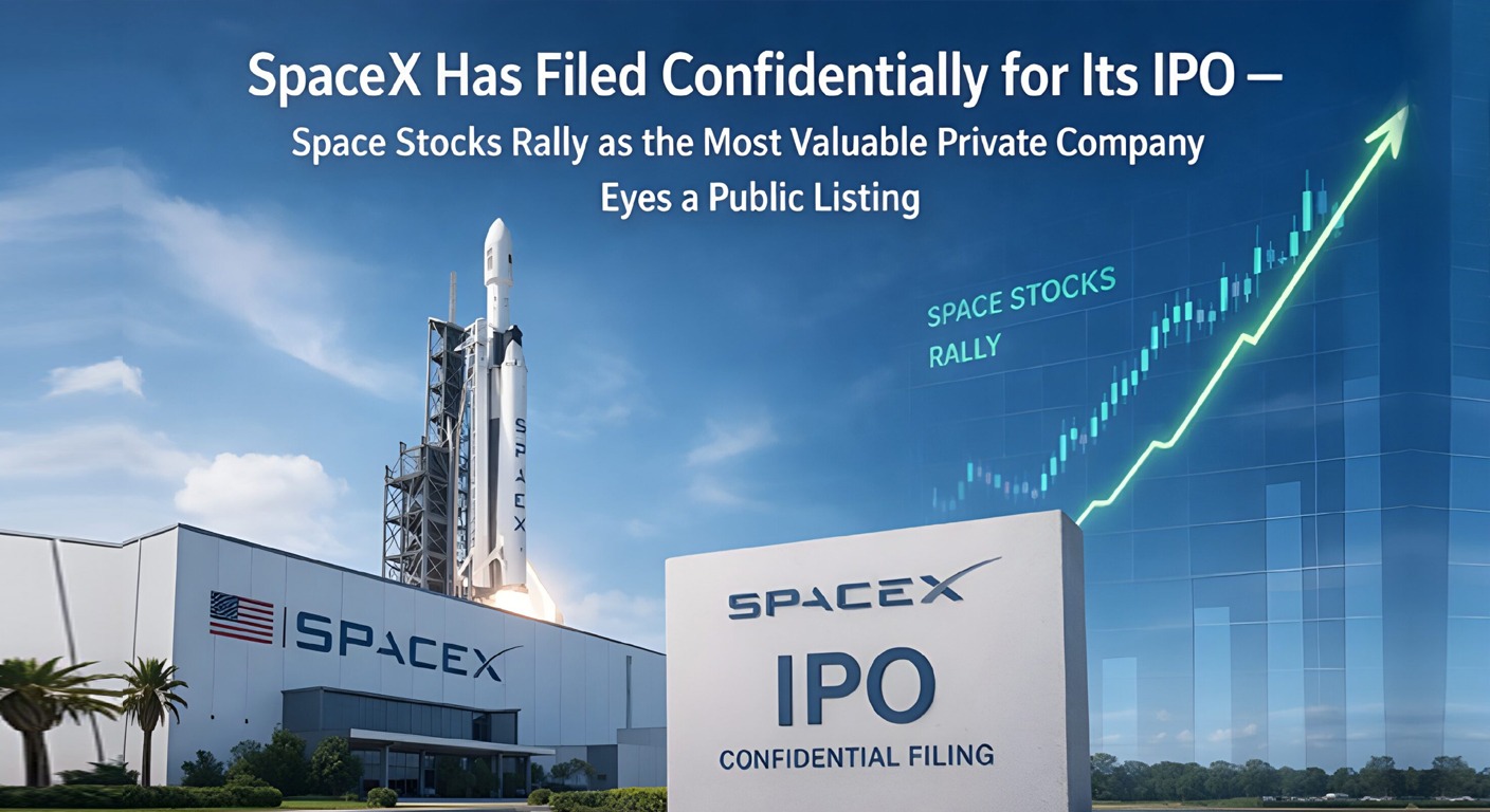 SpaceX Has Filed Confidentially for Its IPO — Space Stocks Rally as the Most Valuable Private Company Eyes a Public Listing