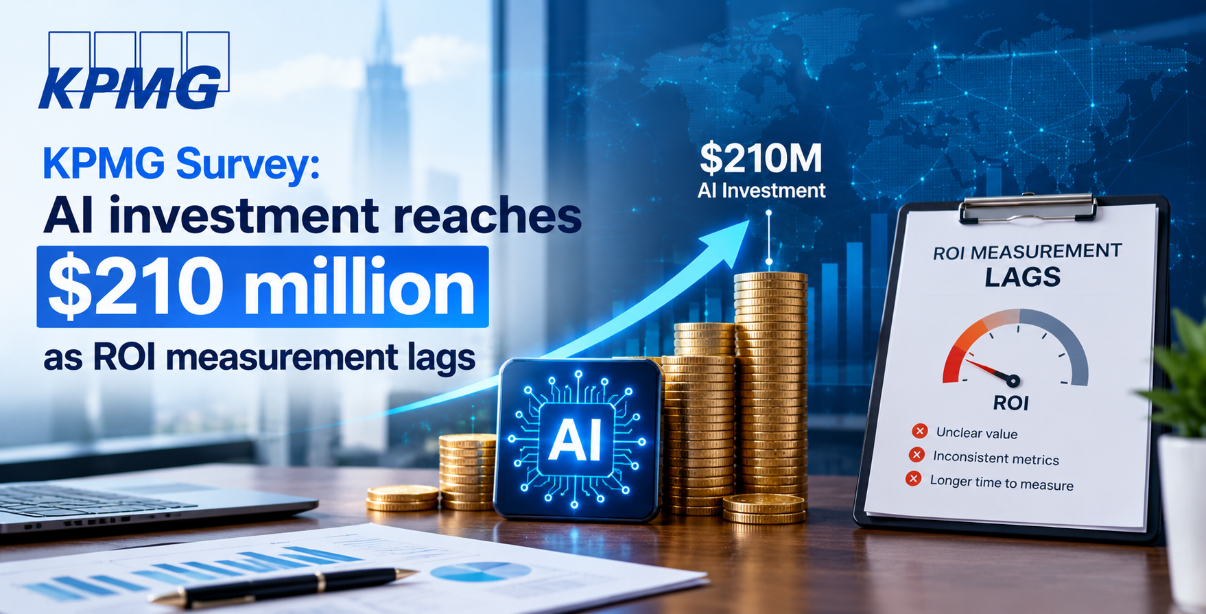 KPMG Survey: AI investment reaches $210 million as ROI measurement lags
